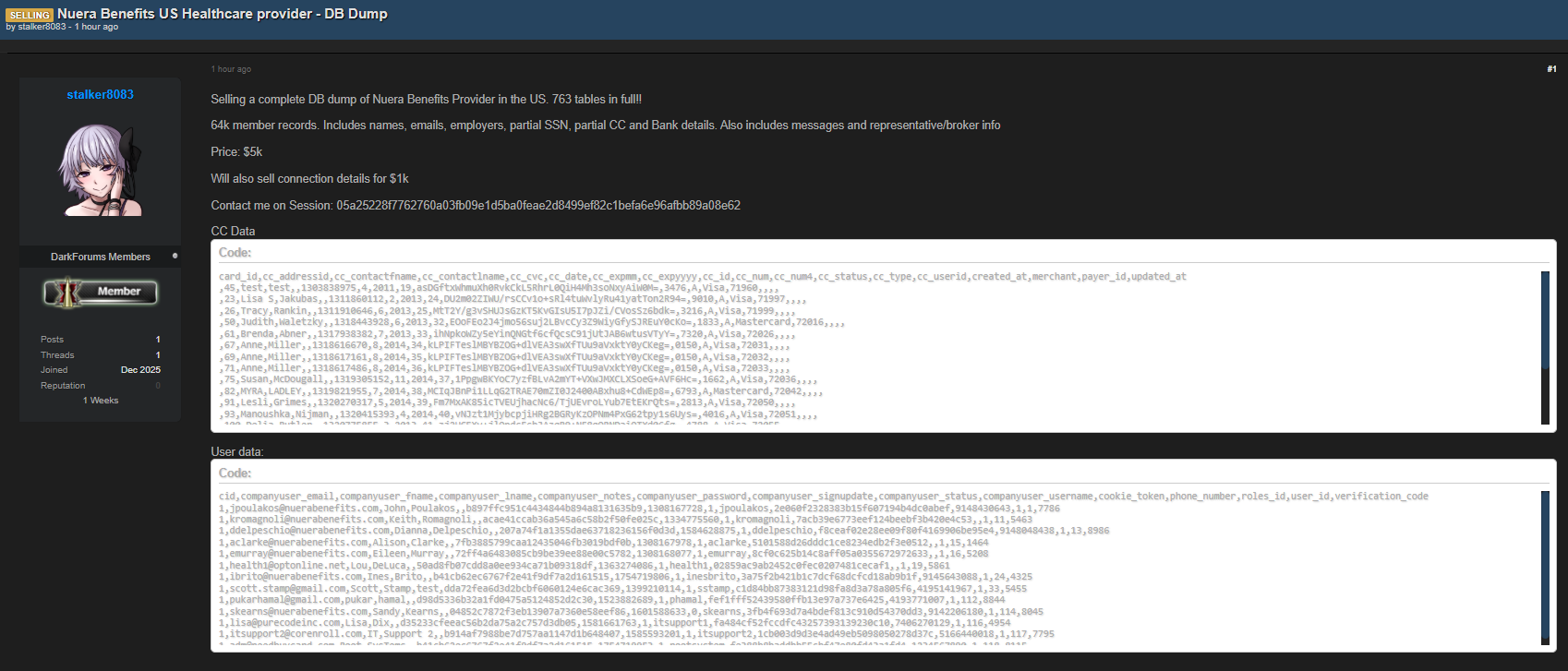 Nu Era福利机构涉嫌出售数据-xLab 威胁情报