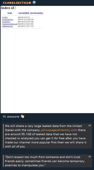 Inc.黄色Pages目录涉嫌数据外泄-xLab 威胁情报