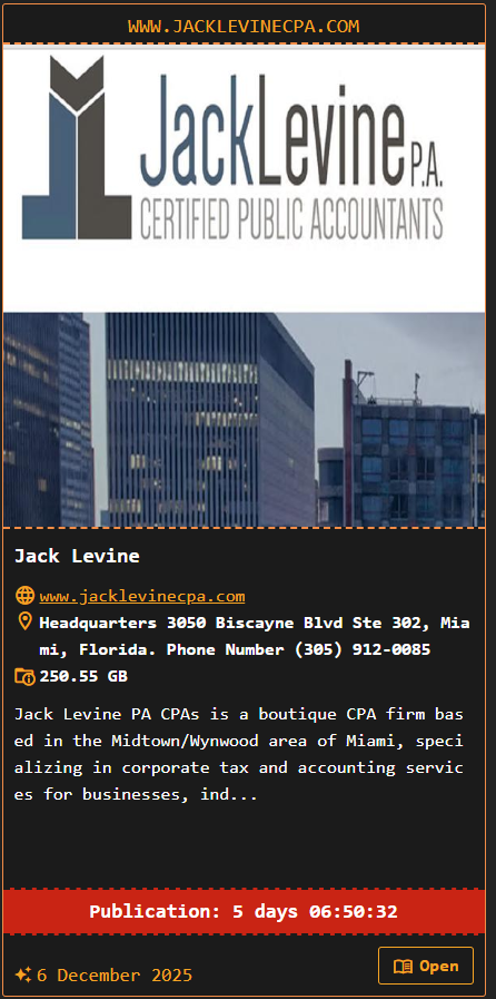 JACK·莱文P.A.成为DragonForce勒索软件的受害者-xLab 威胁情报