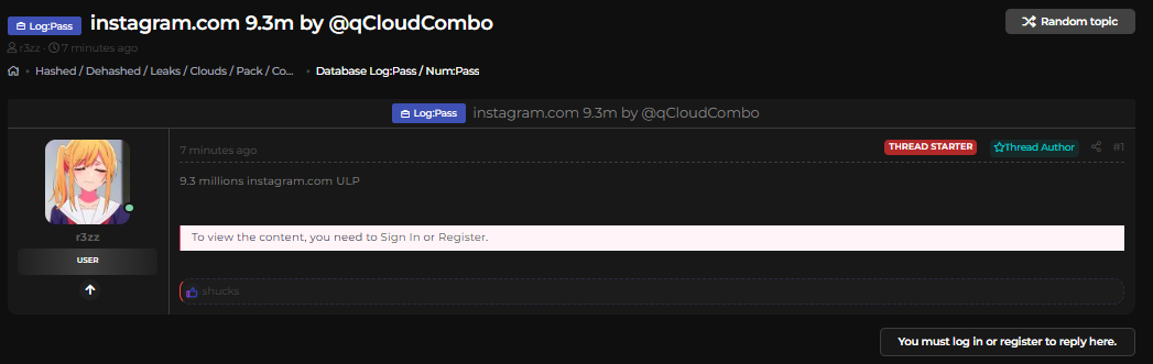 Instagram涉嫌数据泄露-xLab 威胁情报