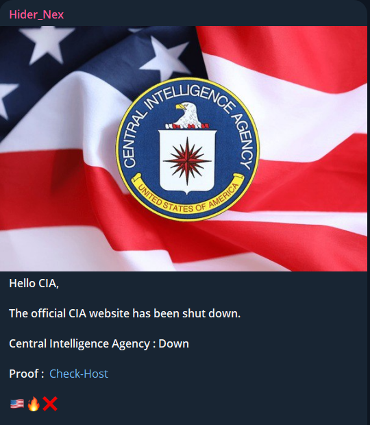 Hider_Nex瞄准中央情报局网站-xLab 威胁情报