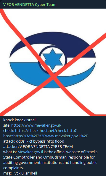 V FOR VENDETTA CYBER TEAM targets the website of Office of the State Comptroller and Ombudsman-xLab 威胁情报