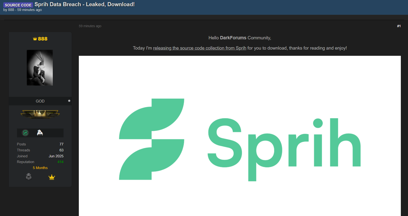 Sprih涉嫌数据外泄-xLab 威胁情报