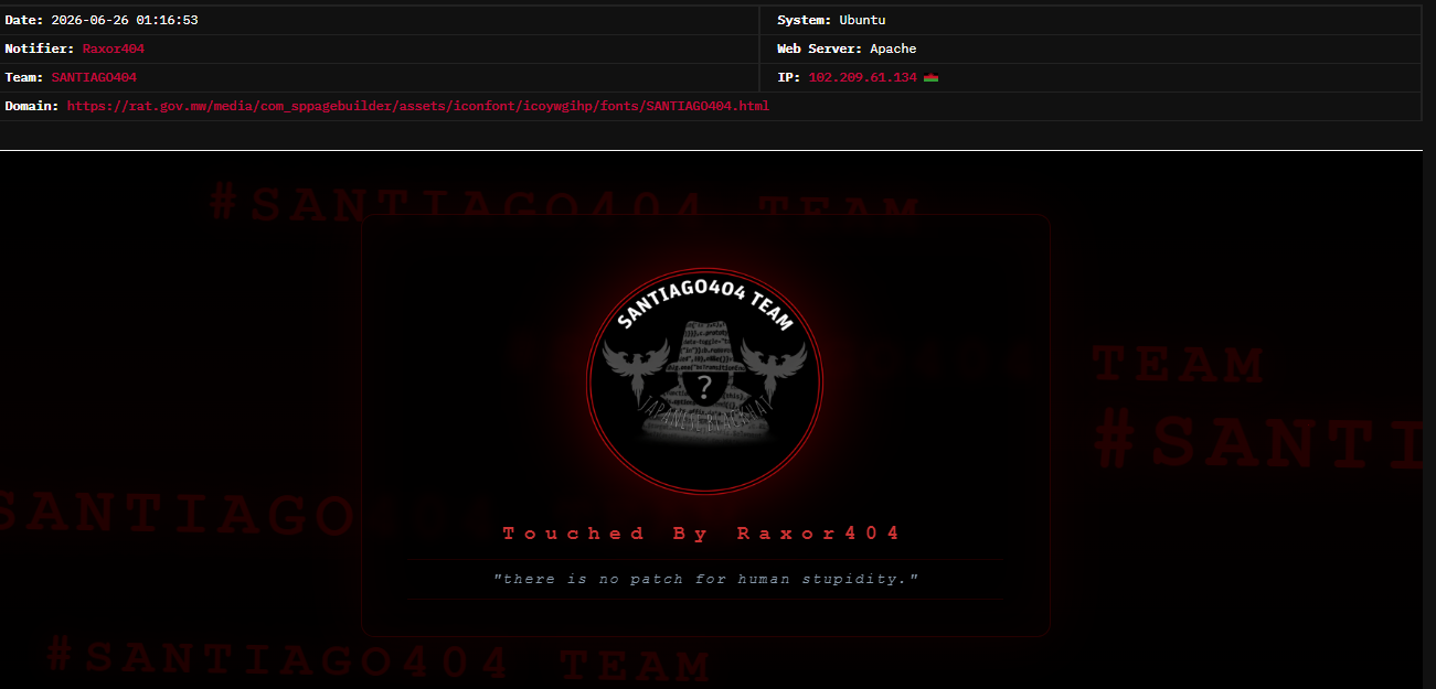 Raxor404 targets the website of Revenue Appeals Tribunal-xLab 威胁情报