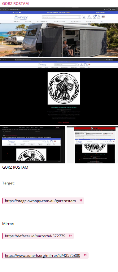 GORZ ROSTAM targets the website of AWN Pty Ltd-xLab 威胁情报
