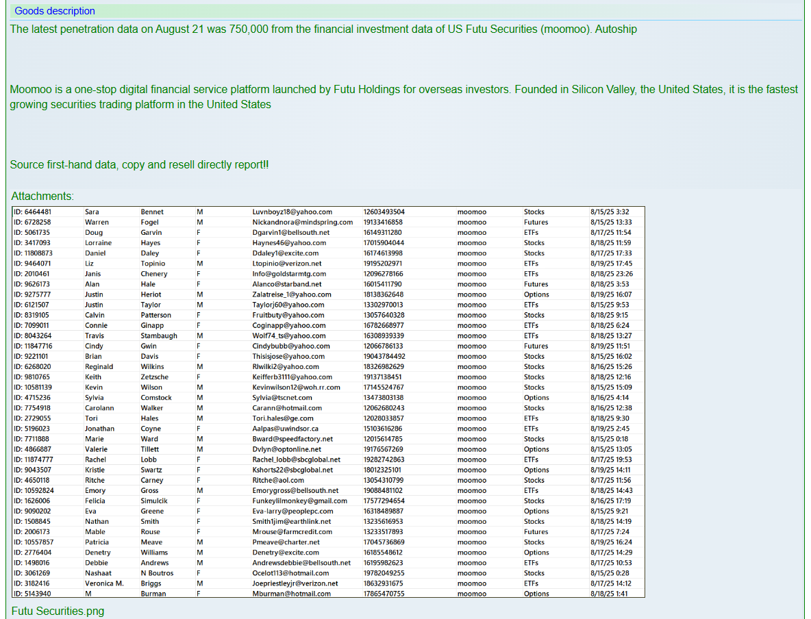 moomoo涉嫌数据外泄-xLab 威胁情报