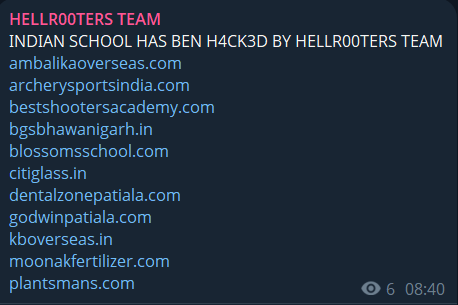 HellR00ters团队瞄准巴巴甘达辛格公立学校网站-xLab 威胁情报