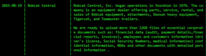 山猫中心公司成为Akira勒索软件的受害者-xLab 威胁情报