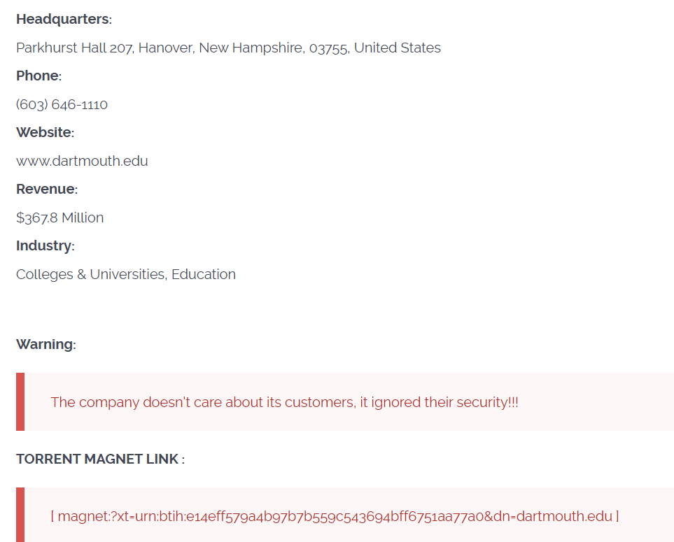 达特茅斯学院成为CL0P勒索软件的受害者-xLab 威胁情报