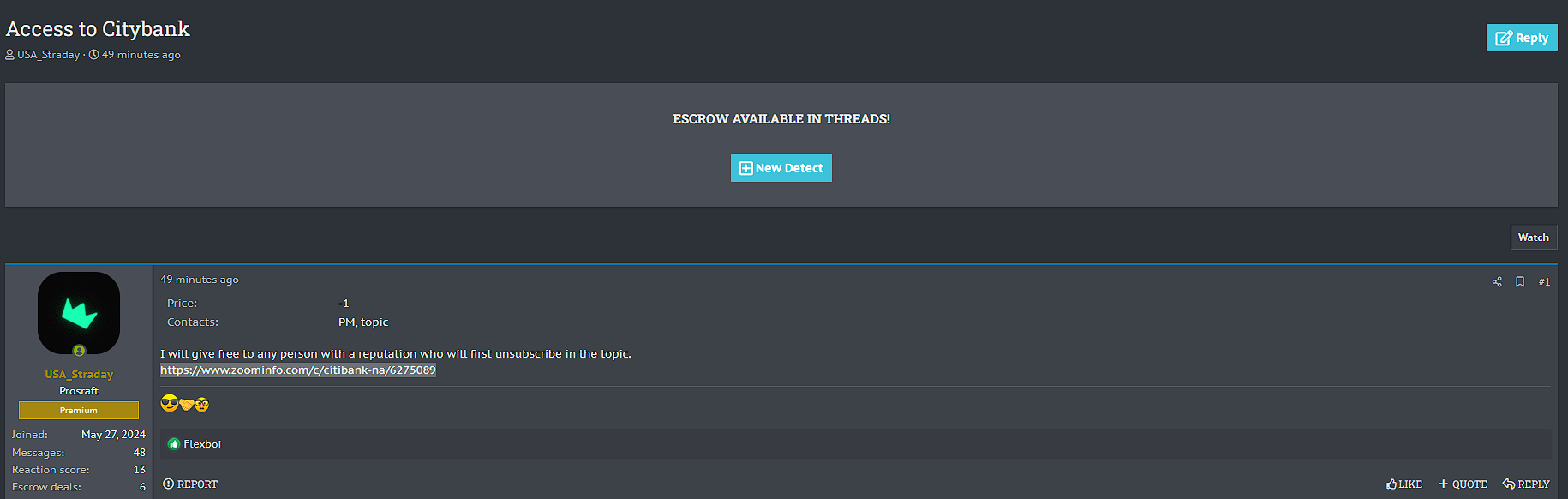 涉嫌出售花旗的使用权-xLab 威胁情报