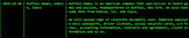 Buffalo Games成为akira勒索软件的受害者-xLab 威胁情报