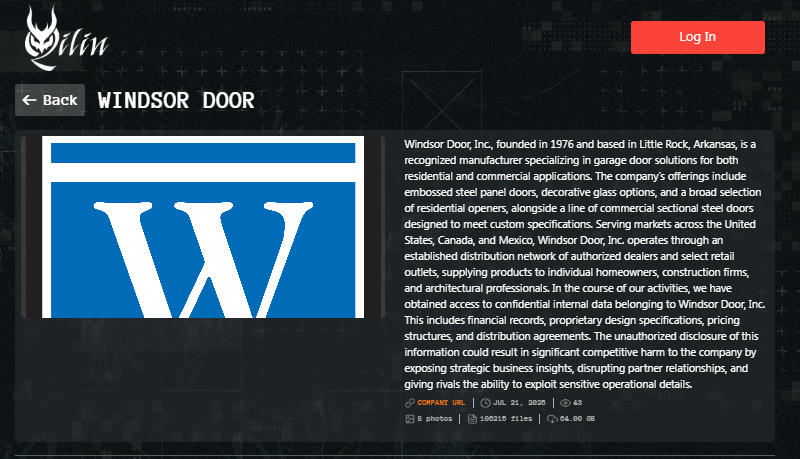 温莎门成为Qilin勒索软件的受害者-xLab 威胁情报