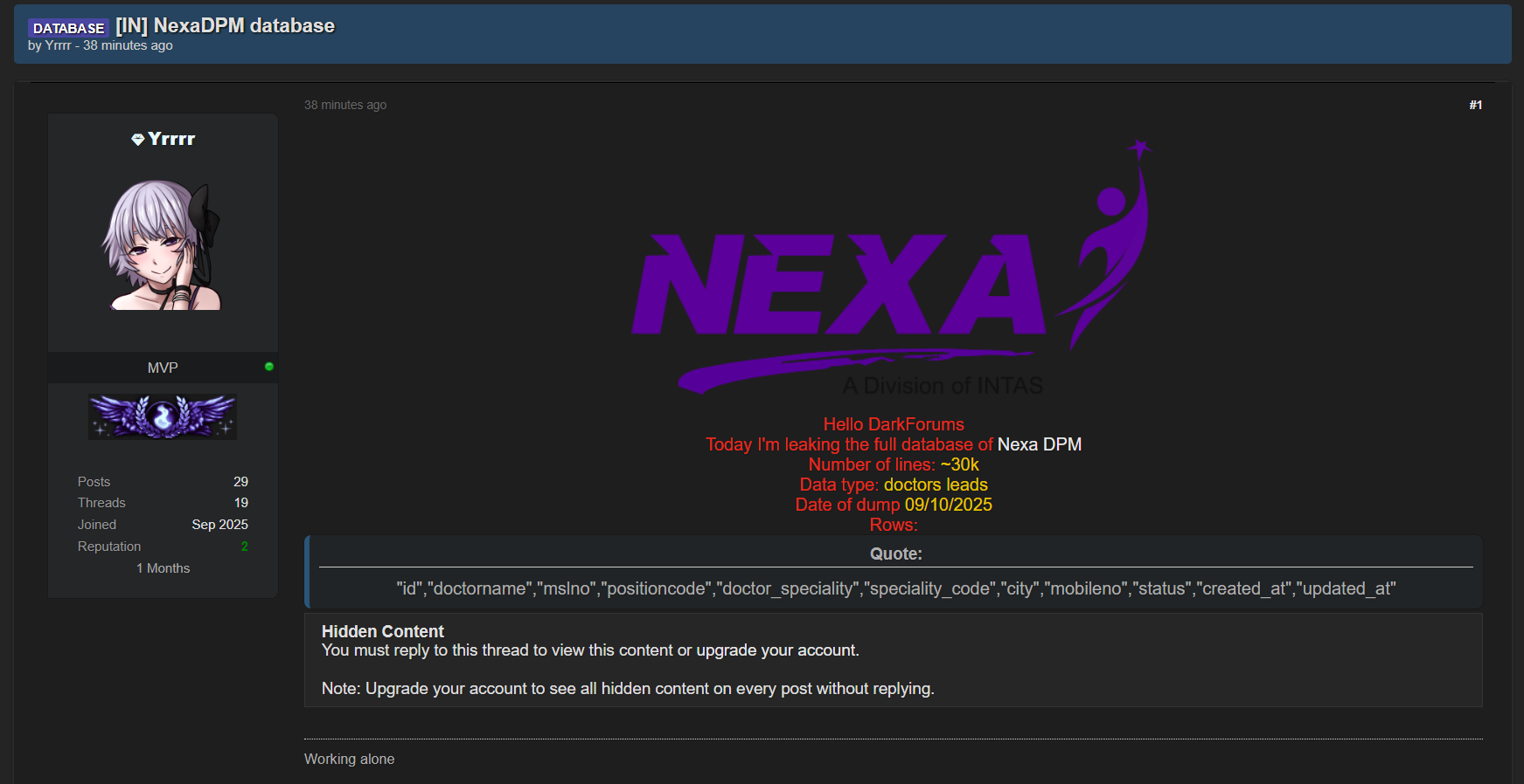 Nexa DPM涉嫌数据外泄-xLab 威胁情报