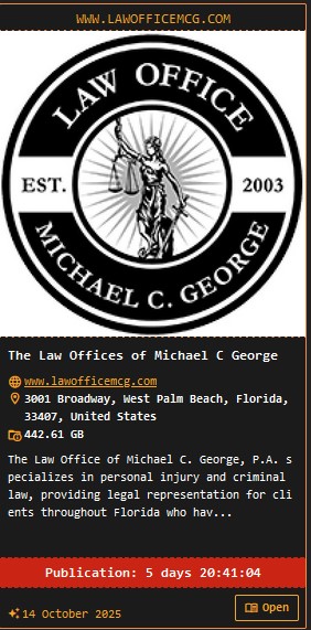 Michael C.George P.A.律师事务所成为DragonForce勒索软件的受害者-xLab 威胁情报