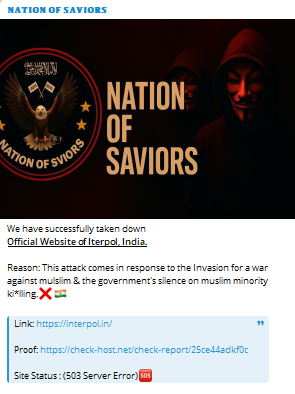 Nation of Saviors瞄准国际刑警组织网站-xLab 威胁情报