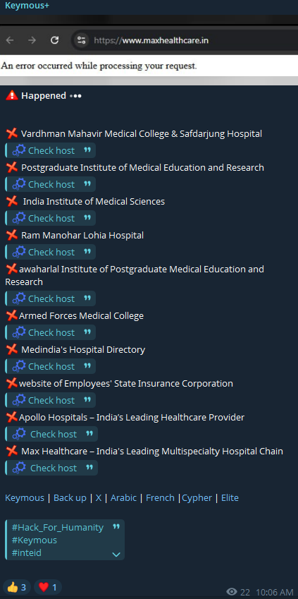 Keymous+瞄准Max医疗保健网站-xLab 威胁情报