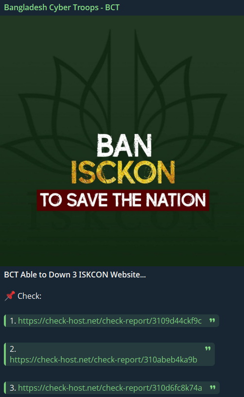 孟加拉Cyber部队-BCT瞄准ISKCON北美网站-xLab 威胁情报