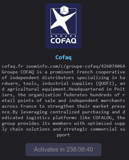 COFAQ Group falls victim to The Gentlemen ransomware-xLab 威胁情报