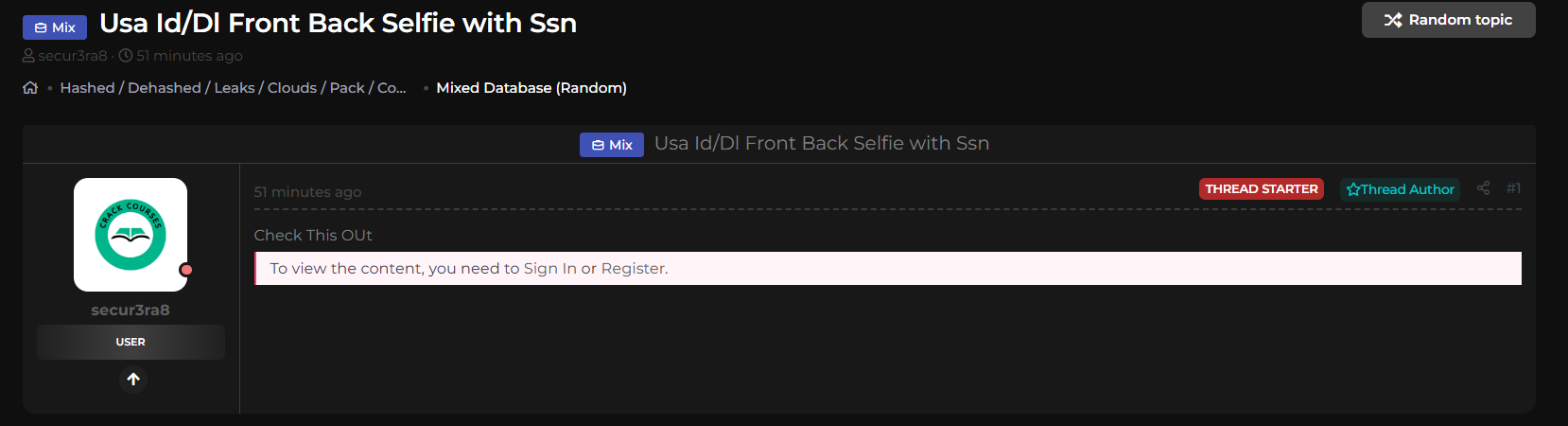 涉嫌数据泄露美国身份证-xLab 威胁情报