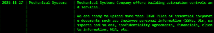 机械系统有限责任公司成为Akira勒索软件的受害者-xLab 威胁情报