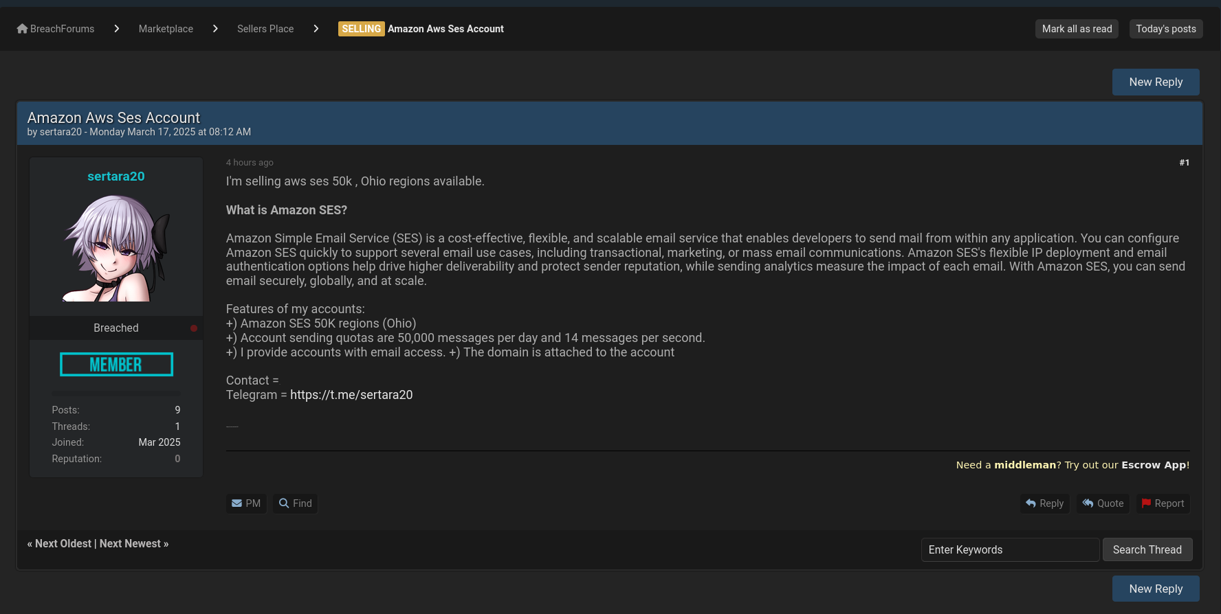 AWS Ses账户涉嫌数据泄露-xLab 威胁情报