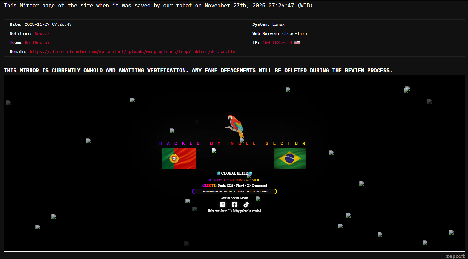 Nexuzz瞄准Zizo Print中心网站-xLab 威胁情报