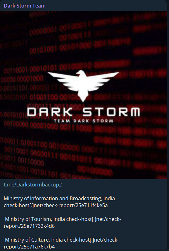 Dark Storm Team针对印度政府信息和广播部网站-xLab 威胁情报