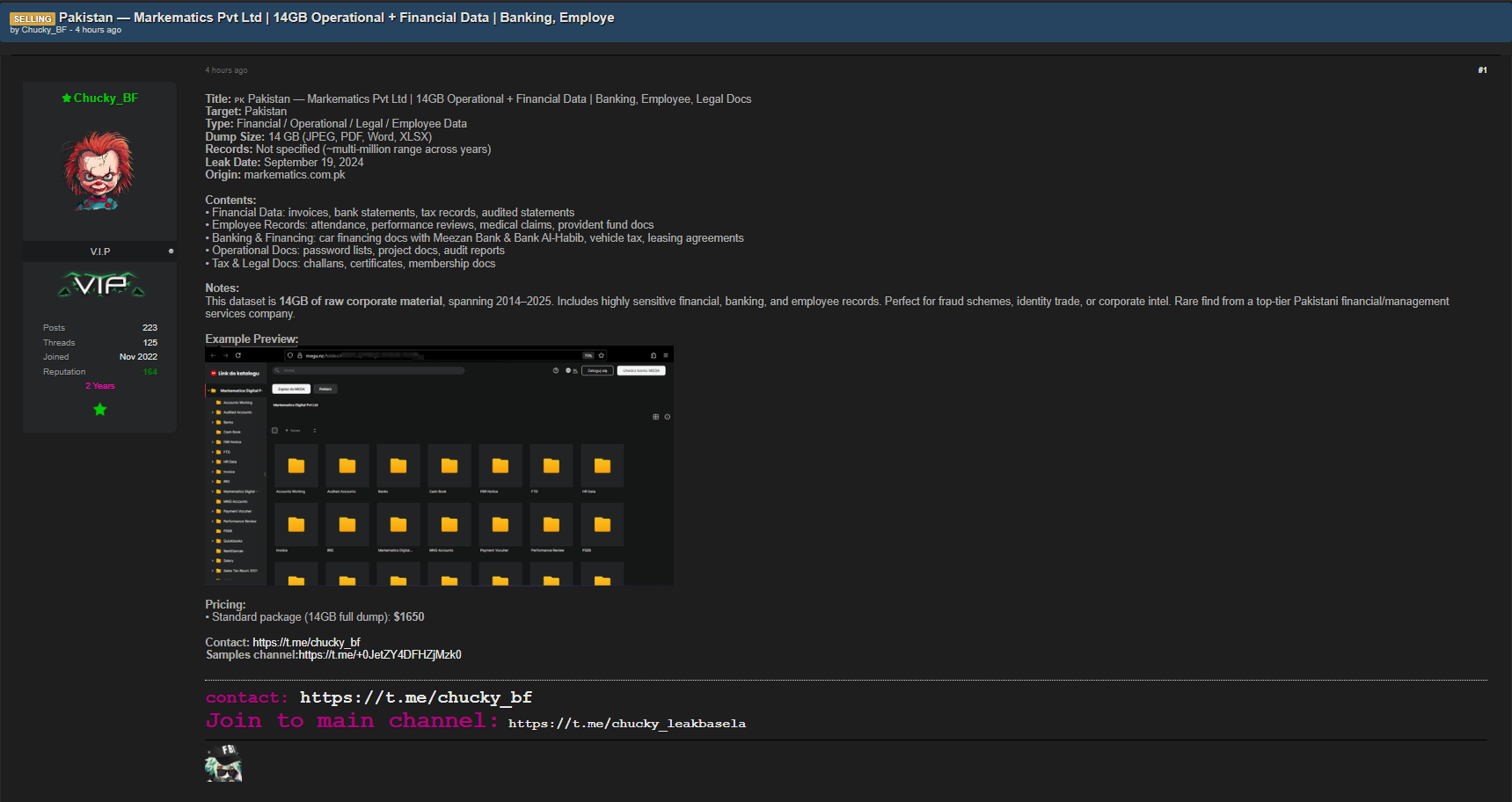 Markematics Pvt Ltd涉嫌数据外泄-xLab 威胁情报