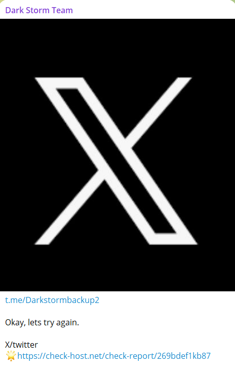 Dark Storm Team瞄准X网站(twitter)-xLab 威胁情报