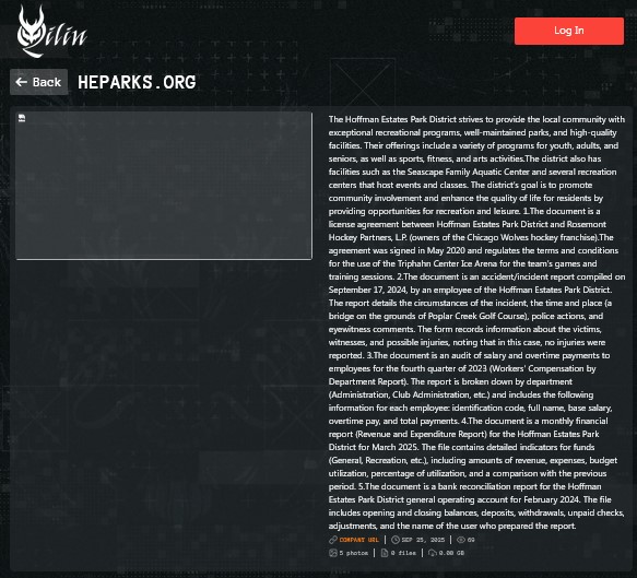 霍夫曼庄园公园区成为Qilin勒索软件的受害者-xLab 威胁情报