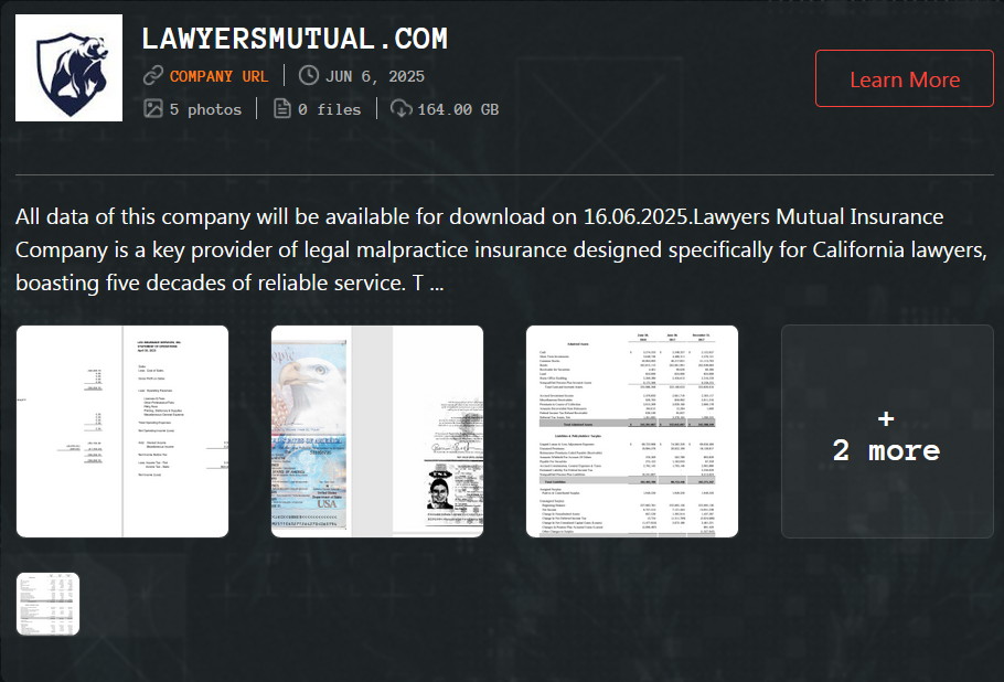 律师互助Insurance公司成为Qilin勒索软件的受害者-xLab 威胁情报