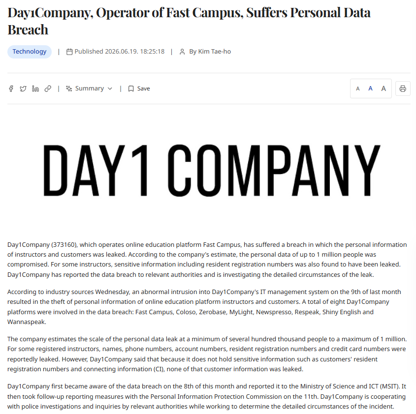 Day1Company suffers data breach-xLab 威胁情报