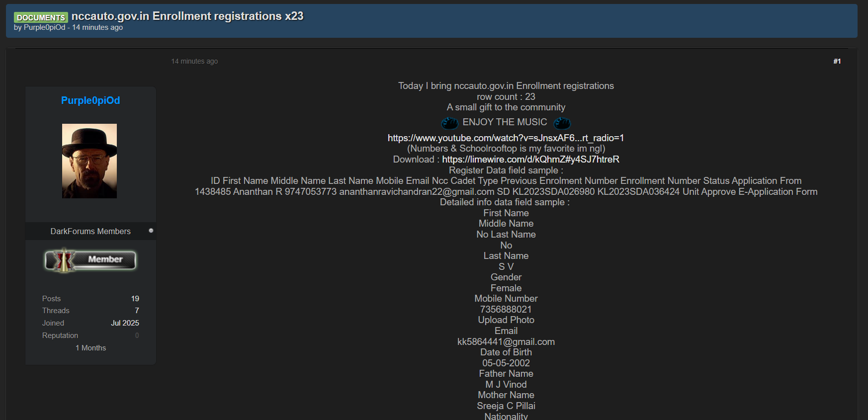 NCC校友会涉嫌数据外泄-xLab 威胁情报
