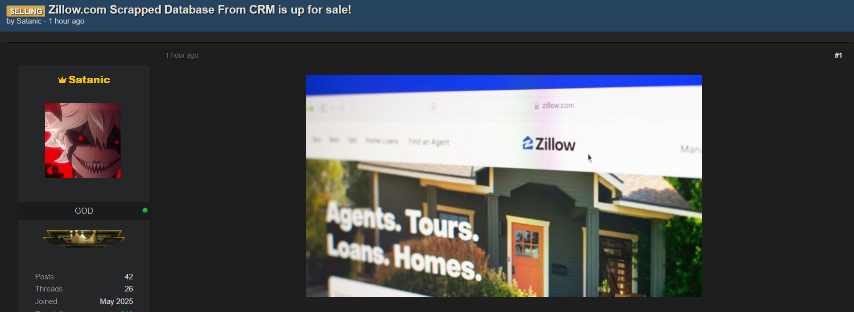 Zillow涉嫌数据外泄-xLab 威胁情报