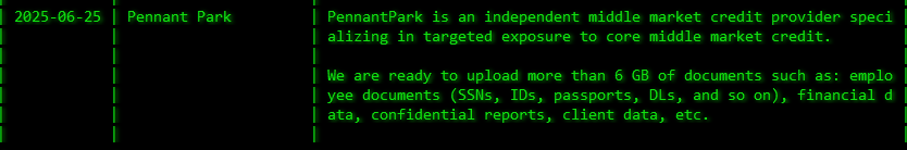 PennantPark成为akira勒索软件的受害者-xLab 威胁情报