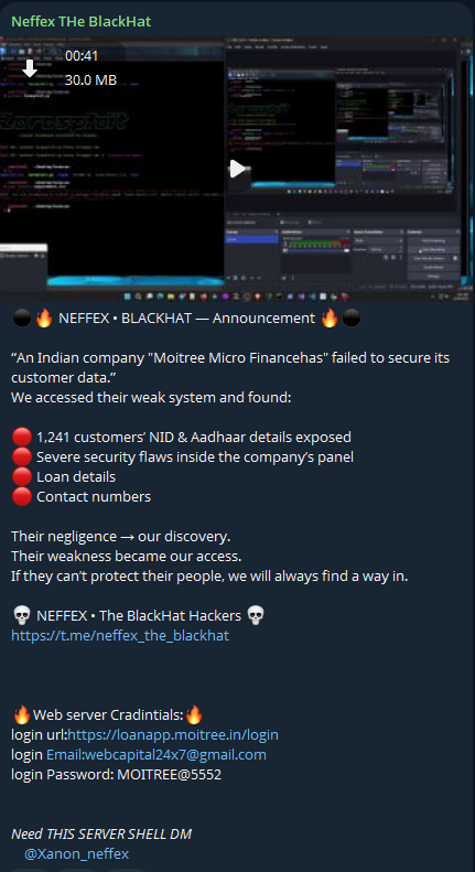 Moitree Micro Finance涉嫌数据泄露-xLab 威胁情报