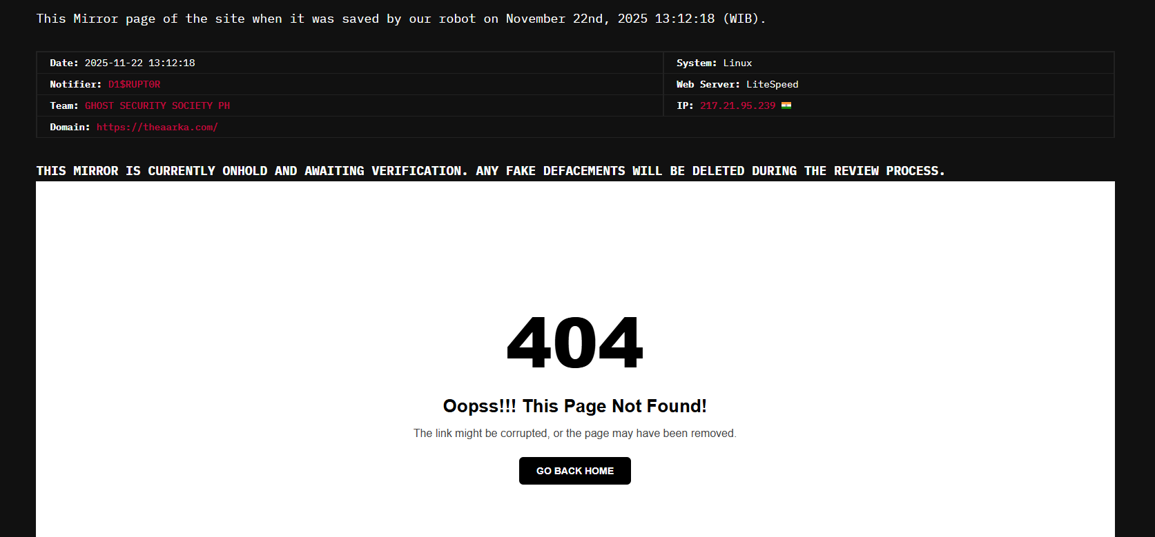 D1$RUPT0R针对theaarka.com网站-xLab 威胁情报