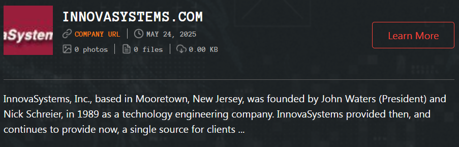 Innovasystems Inc成为Qilin勒索软件的受害者-xLab 威胁情报