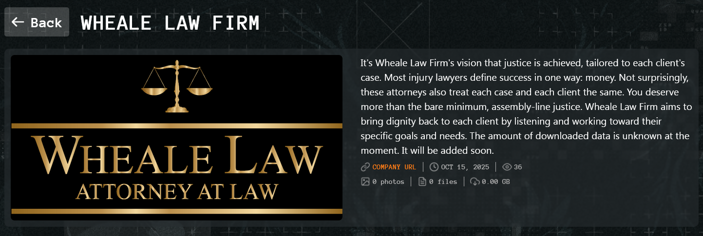 惠尔律师事务所成为Qilin勒索软件的受害者-xLab 威胁情报