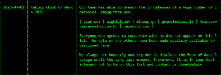 Cesaroni Design Associates成为Akira勒索软件受害者-xLab 威胁情报