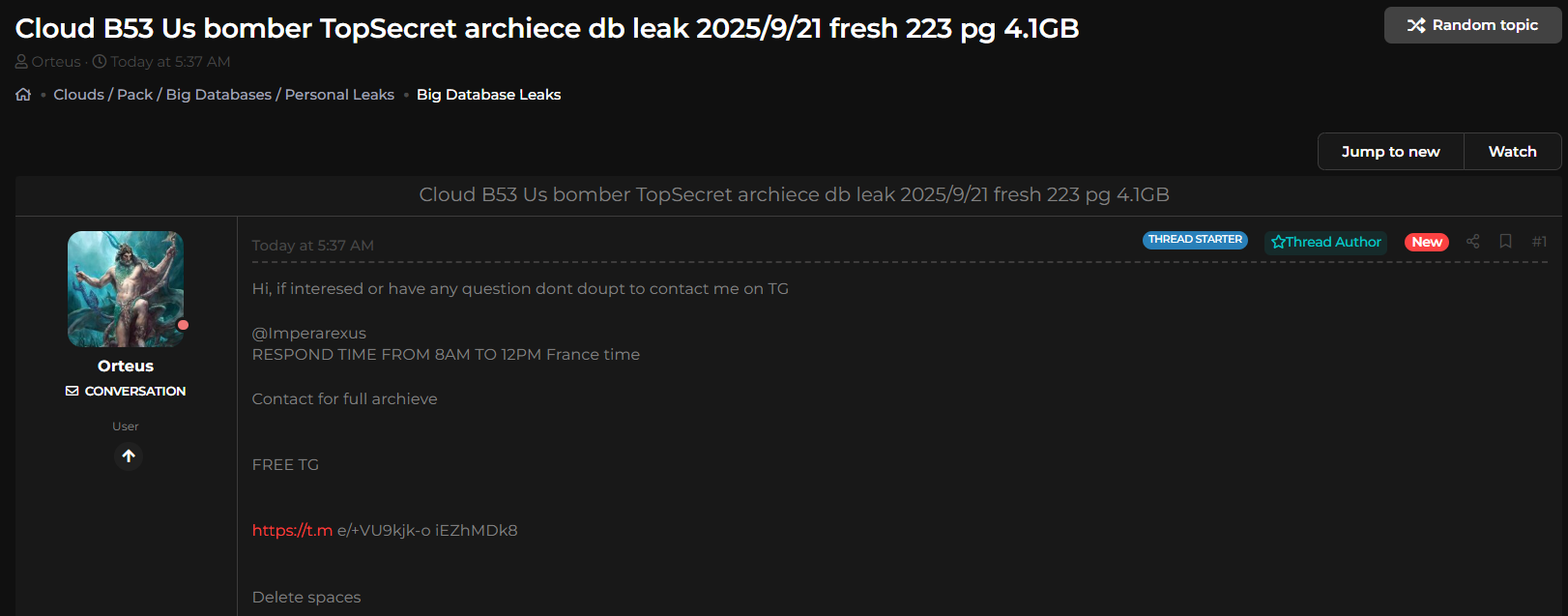 涉嫌数据泄露美国B53-xLab 威胁情报