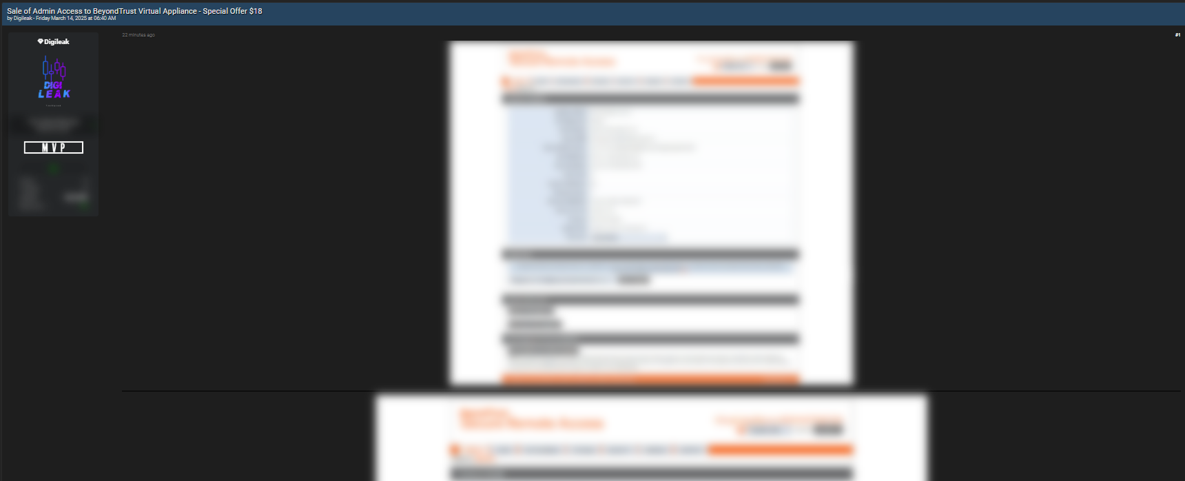 涉嫌向BeyondTrust出售admin访问权限-xLab 威胁情报