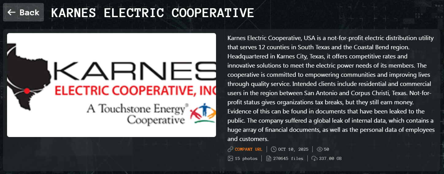 Inc.凯恩电力合作社成为Qilin勒索软件的受害者-xLab 威胁情报