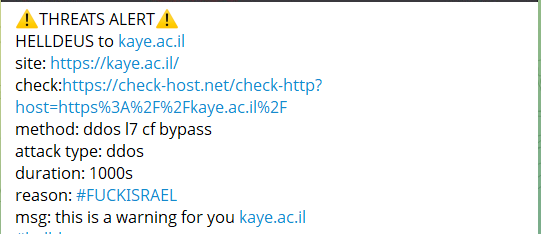 HELLDEUS targets the website of Kaye Academic College of Education-xLab 威胁情报
