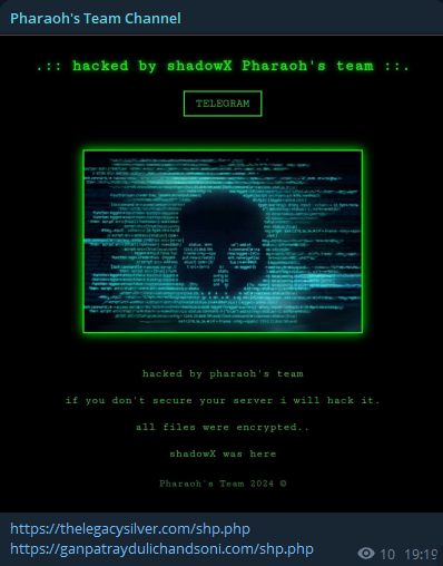 法老的团队频道瞄准了遗产银的网站-xLab 威胁情报