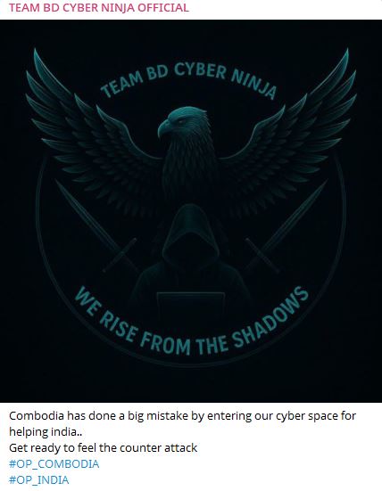 TEAM BD CYBER NINJA声称针对柬印-xLab 威胁情报