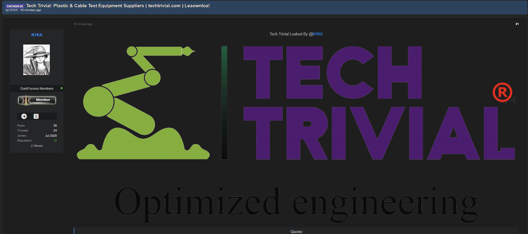 Tech Trivial涉嫌数据泄露-xLab 威胁情报