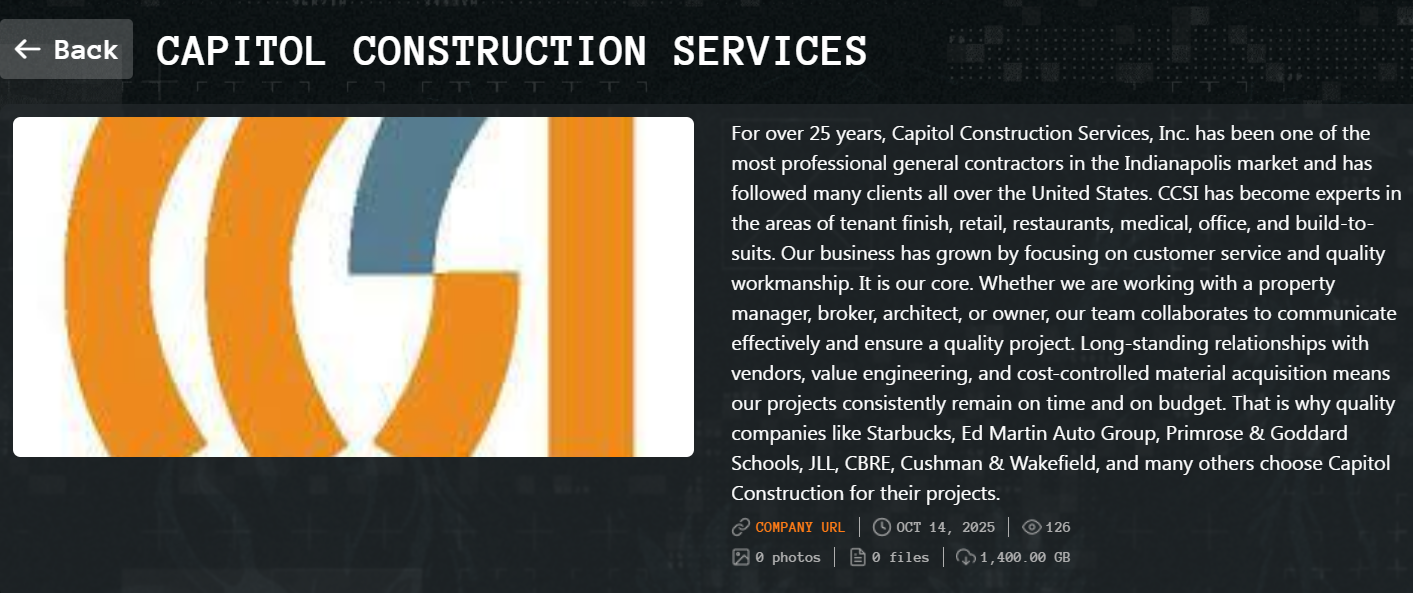 国会大厦建筑服务公司成为Qilin勒索软件的受害者-xLab 威胁情报