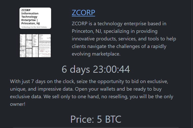 Zcorp信息技术企业成为RHYSIDA勒索软件的受害者-xLab 威胁情报