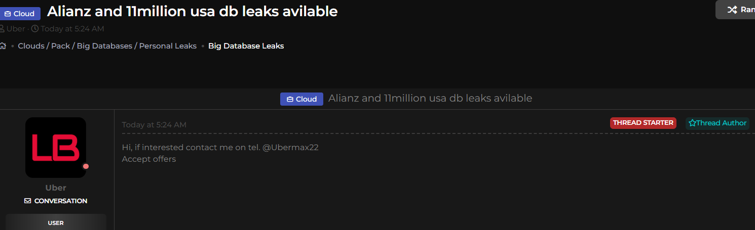 涉嫌出售1100万美国数据库-xLab 威胁情报